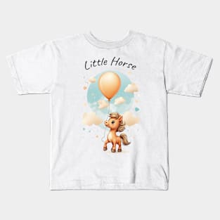 Little Horse with Balloon Kids T-Shirt